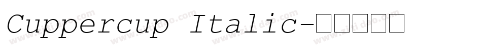 Cuppercup Italic字体转换